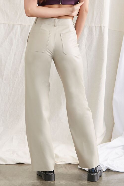 SAND Faux Leather High-Rise Pants, image 4