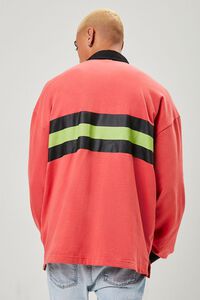 RED/MULTI Striped-Panel Polo Shirt, image 3