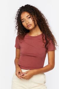 CURRANT Crew Neck Cropped Tee, image 1