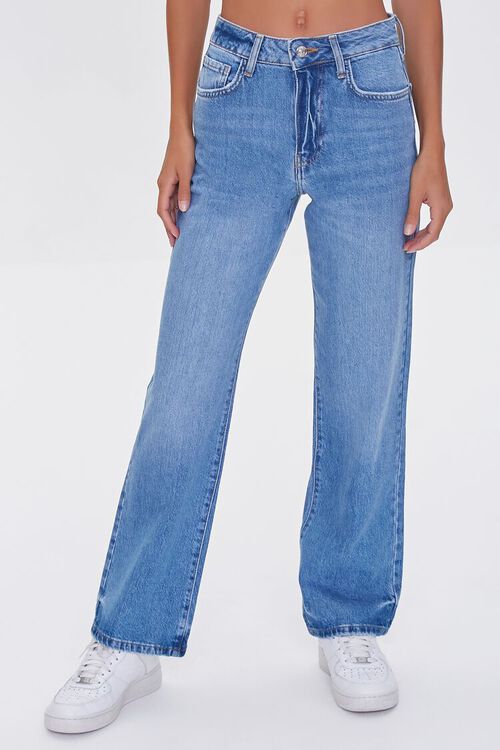 MEDIUM DENIM Premium High-Waist 90s Fit Jeans, image 2