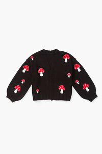BLACK/MULTI Girls Mushroom Cardigan Sweater (Kids), image 1