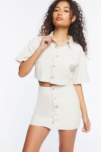 Linen-Blend Shirt & Skirt Set, image 6
