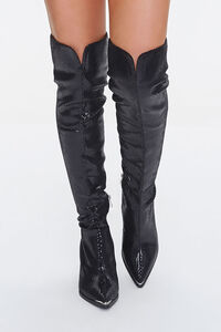 Faux Lizard Over-the-Knee Boots, image 4