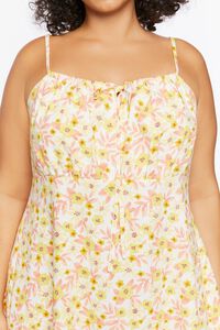 YELLOW/MULTI Plus Size Floral Print Cami Dress, image 5