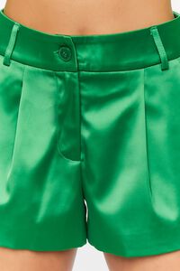 GREEN Satin High-Rise Trouser Shorts, image 6