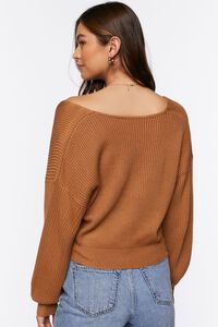 Ribbed Crossover Sweater, image 3