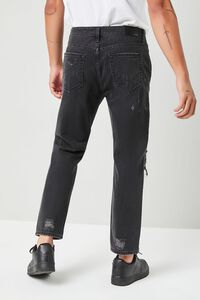 WASHED BLACK Distressed Slim-Fit Jeans, image 4