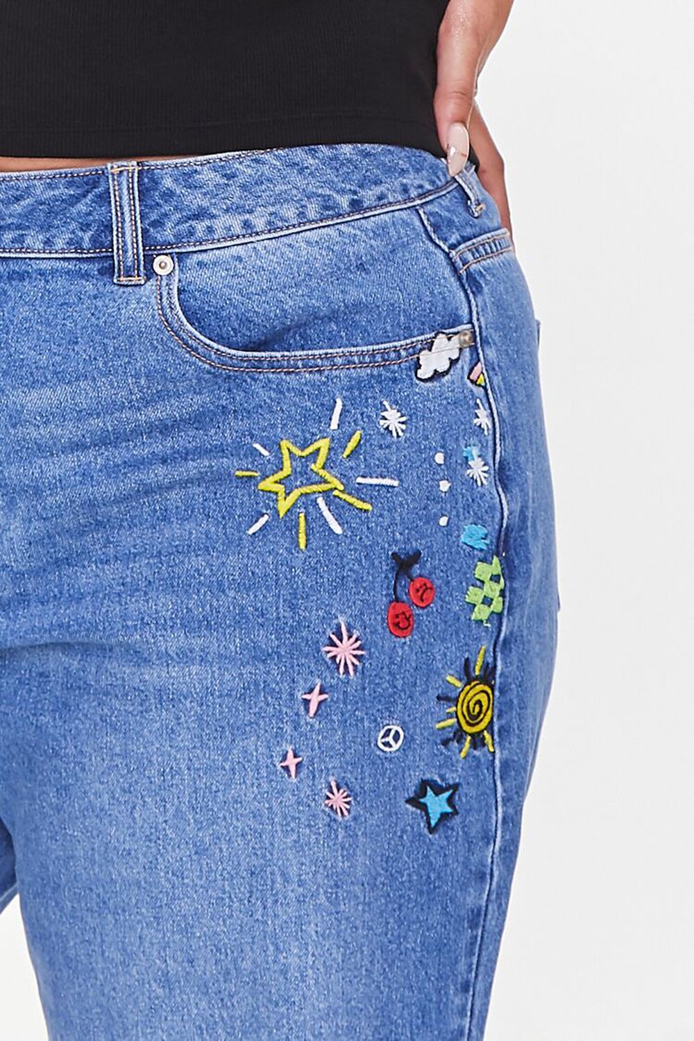 terrorisme Arbitrage Let at forstå Plus Size Embroidered Star Jeans