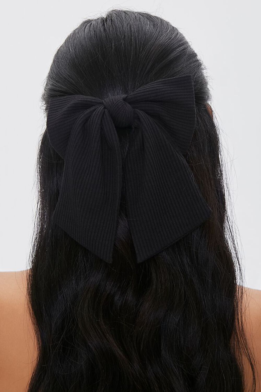 Ribbed Bow Barrette, image 1