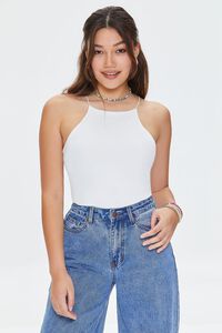 WHITE Relaxed Square-Back Cami, image 1