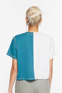 TEAL/MULTI Chevrolet Colorblock Cropped Graphic Tee, image 3