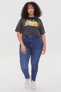 CHARCOAL/MULTI Plus Size The Simpsons Graphic Tee, image 4