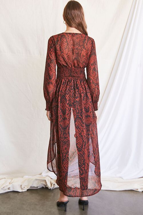 BROWN/MULTI Faux Snakeskin Duster Tunic, image 3