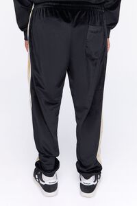 BLACK/BROWN Active Side-Striped Velour Joggers, image 4