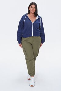 NAVY Plus Size French Terry Zip-Up Hoodie, image 4