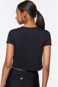 BLACK Active Cutout Cropped Tee, image 3