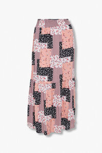 Plus Size Patchwork Maxi Skirt, image 1