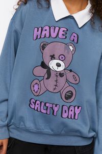 BLUE/MULTI Teddy Bear Graphic Combo Pullover, image 6