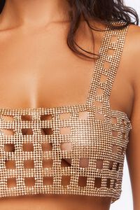 CLEAR/GOLD Open-Back Chainmail Crop Top, image 3