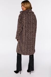 GREY Faux Fur Longline Coat, image 3