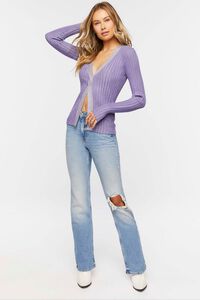 GRAPE Ribbed Split-Hem Sweater, image 4