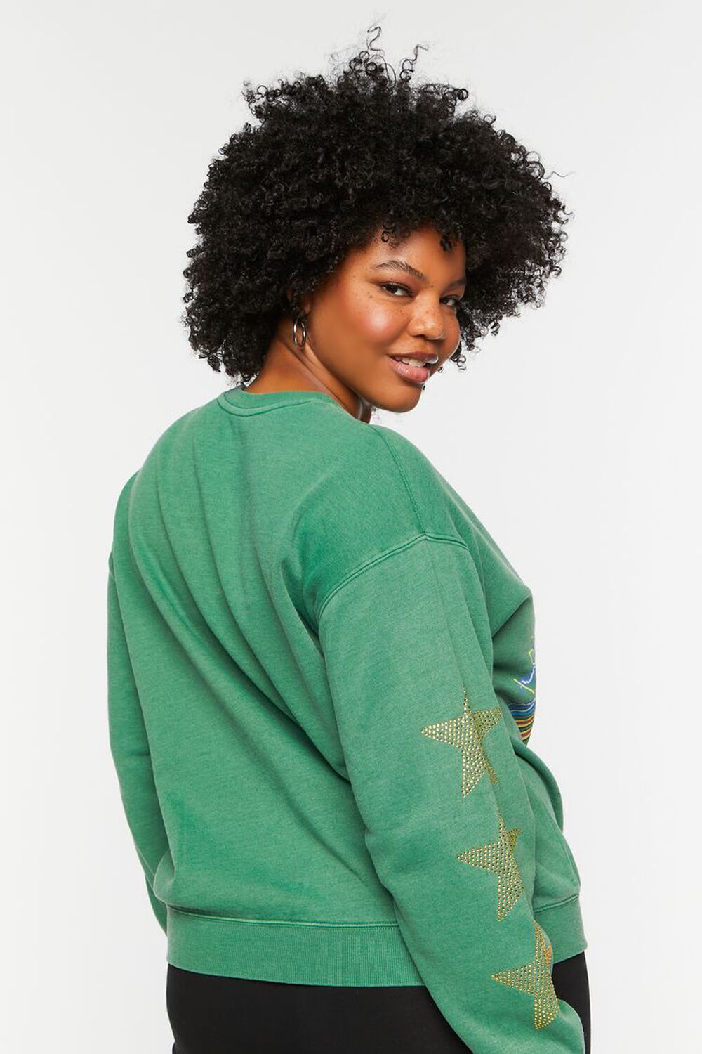 GREEN/MULTI Plus Size Def Leppard Graphic Pullover, image 3