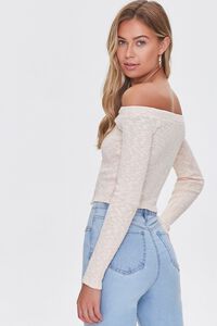 CREAM Ribbed Off-the-Shoulder Top, image 2