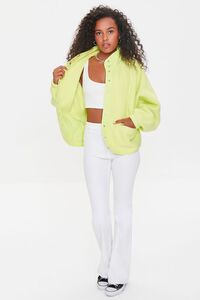 LIME Faux Shearling Funnel Neck Jacket, image 4