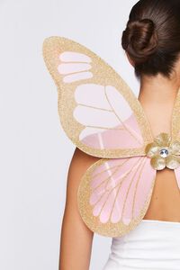 PINK/GOLD Butterfly Costume Wings, image 2