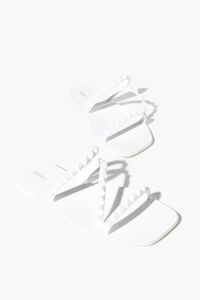 WHITE Studded Square-Toe Sandals, image 1
