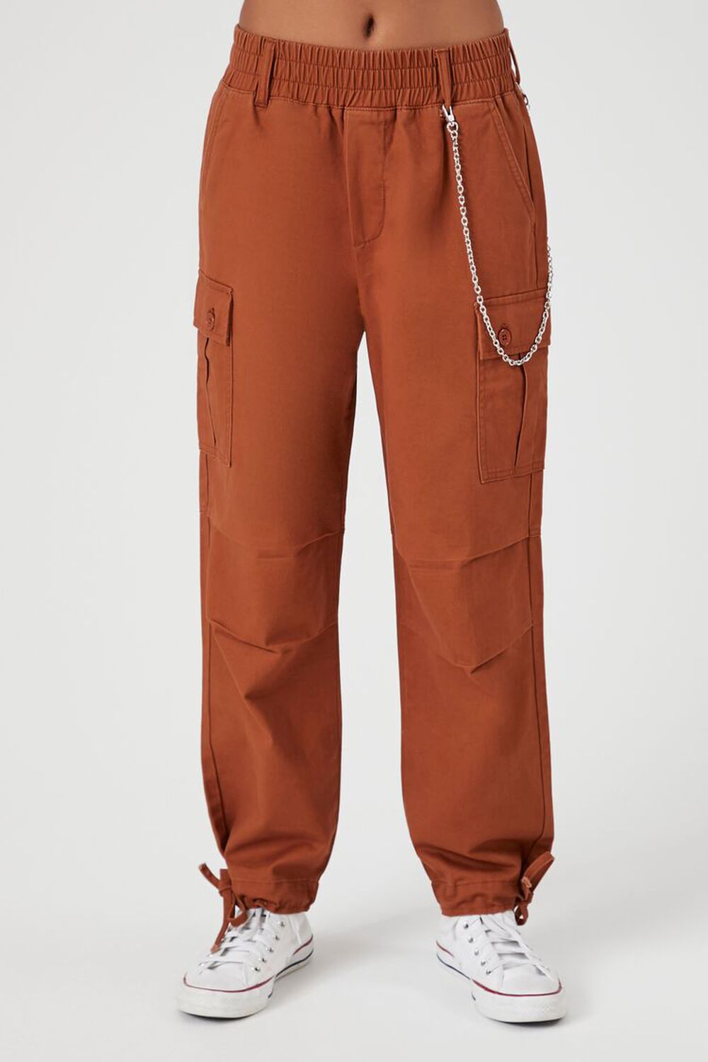ROOT BEER Wallet Chain Tie-Hem Cargo Pants, image 2