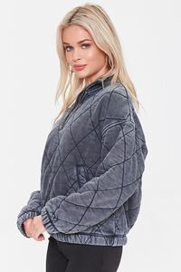 WASHED BLACK Quilted Half-Zip Pullover, image 2