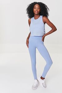 DUSTY BLUE Active Cropped Muscle Tee, image 4