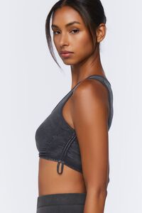 CHARCOAL Active Seamless Ribbed Crop Top, image 2