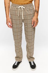 BROWN/MULTI Plaid Drawstring Trousers, image 2