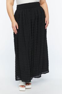 BLACK Plus Size A-Line Maxi Skirt, image 2