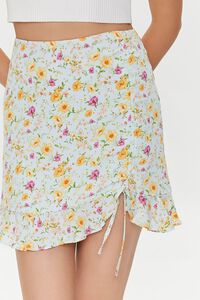AQUA/MULTI Floral Print Mini Skirt, image 6