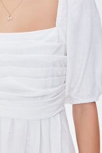 WHITE Peasant-Sleeve Midi Dress, image 5