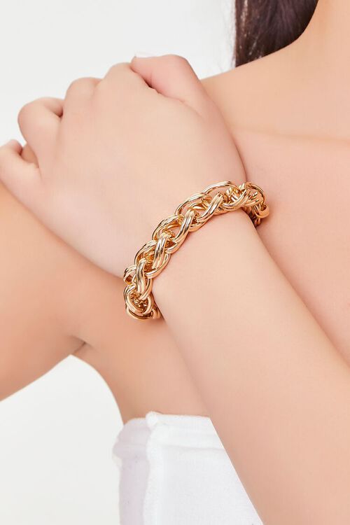 GOLD Byzantine Chain Bracelet, image 1