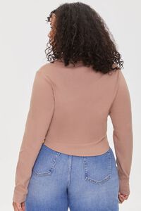 COCOA Plus Size Zip-Front Long Sleeve Top, image 3