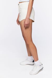 WHITE Twill Curved-Hem Shorts, image 3