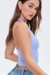 LILAC Seamless Cropped Halter Top, image 2