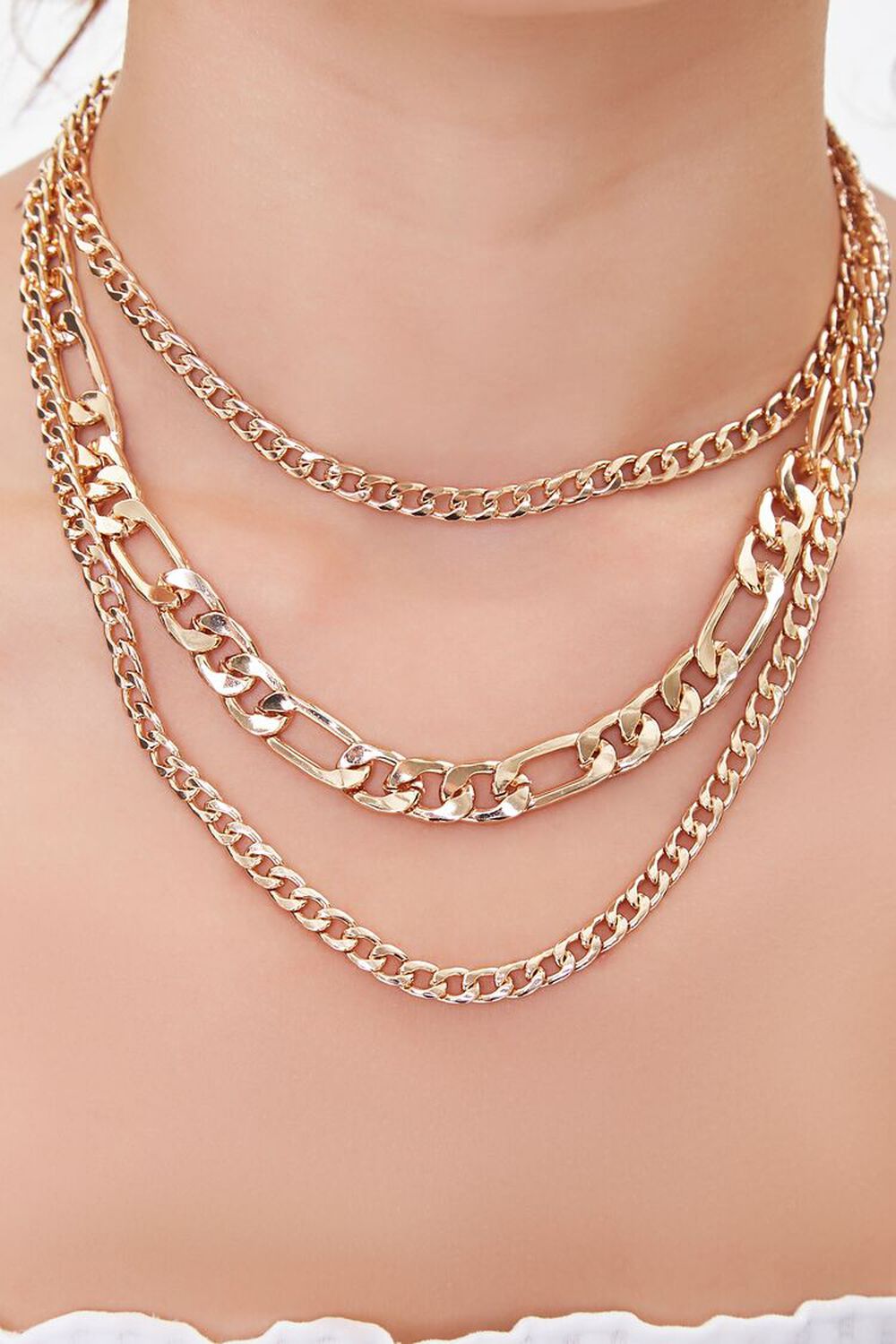 Chunky Layered Chain Necklace, image 1