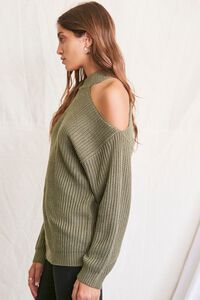 OLIVE Ribbed Open-Shoulder Sweater, image 2