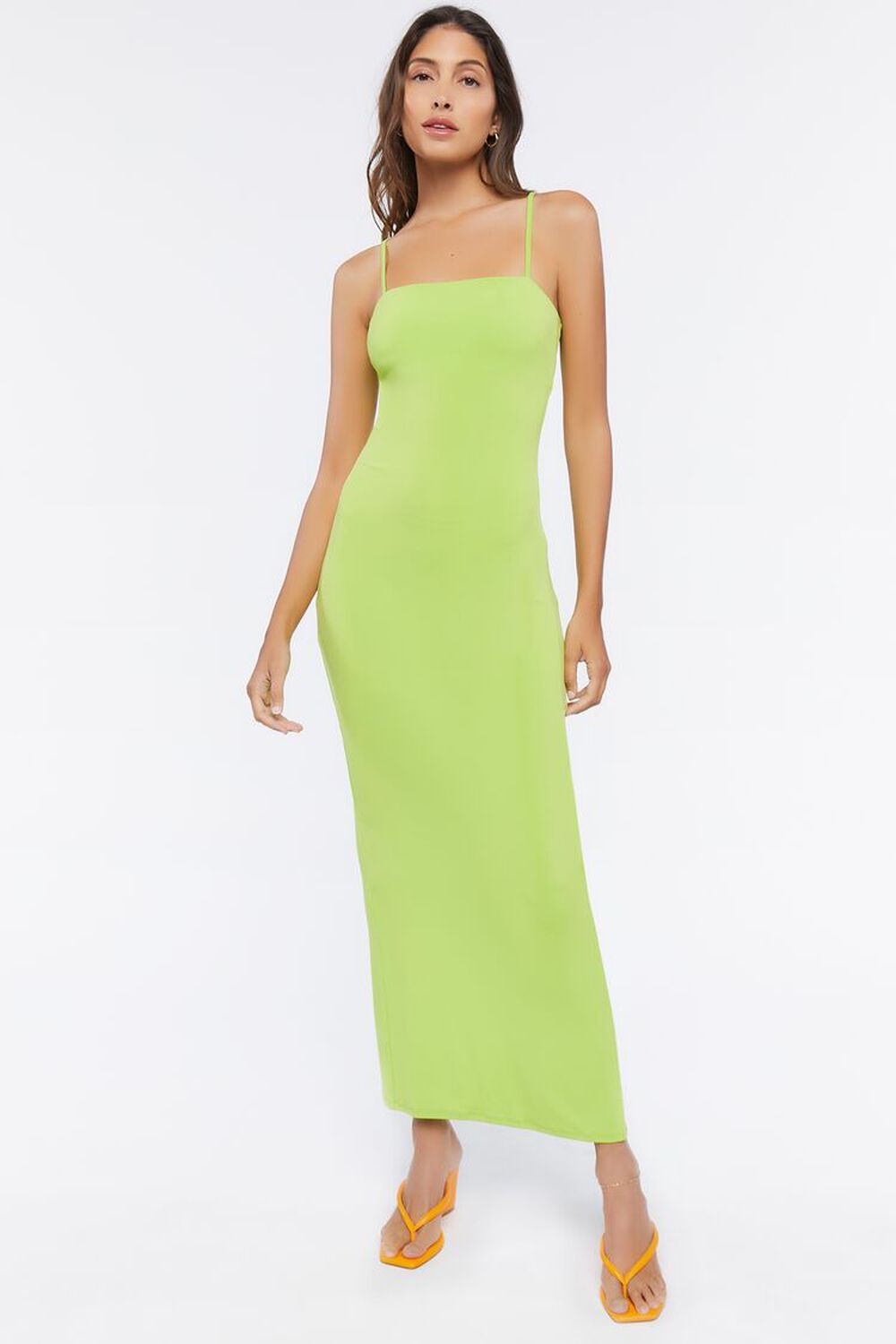 GREEN APPLE Back-Slit Cami Maxi Dress, image 1