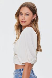 IVORY Twisted Cutout Crop Top, image 2