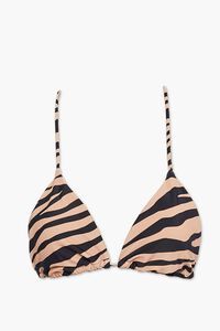 AUBURN/BLACK Tiger Striped Halter Bikini Top, image 4