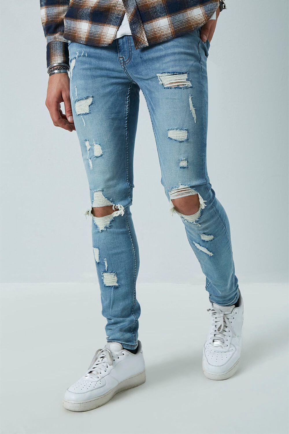 Distressed Slim-Fit Jeans, image 1