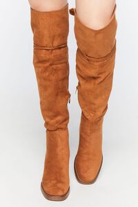 TAN Faux Suede Over-the-Knee Boots, image 4