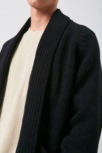 BLACK Longline Open-Front Cardigan Sweater, image 5